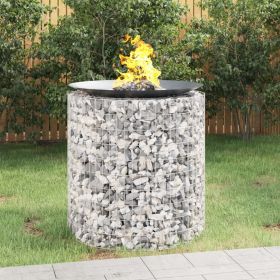 Gabion Fire Pit Ã˜ 39.4" Galvanized Iron