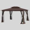 13x10 Outdoor Patio Gazebo Canopy Tent With Ventilated Double Roof And Mosquito net(Detachable Mesh Screen On All Sides),Suitable for Lawn, Garden, Ba