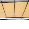 12 x 9 Ft Outdoor Pergola Patio Gazebo,Retractable Shade Canopy,Steel Frame Grape Gazebo,Sunshelter Pergola