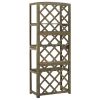 Trellis with Shelves Gray 21.6"x11.8"x55.1" Solid Fir Wood