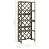 Trellis with Shelves Gray 21.6"x11.8"x55.1" Solid Fir Wood