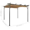 Pergola with Retractable Roof Taupe 9.8'x9.8' Steel 0.6 oz/ft¬≤