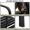 50" Outdoor Welcome Backrest Cast Iron&PVC Bench