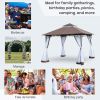 10ft x 10ft Outdoor Patio Gazebo Canopy Tent Coffee-AS