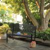 50" Outdoor Welcome Backrest Cast Iron&PVC Bench