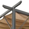 Pergola with Retractable Roof Taupe 9.8'x9.8' Steel 0.6 oz/ft¬≤