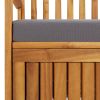 Patio Storage Bench Solid Acacia Wood 47.2"x24.8"x33.1"